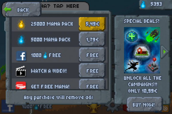 Select a Mana Pack