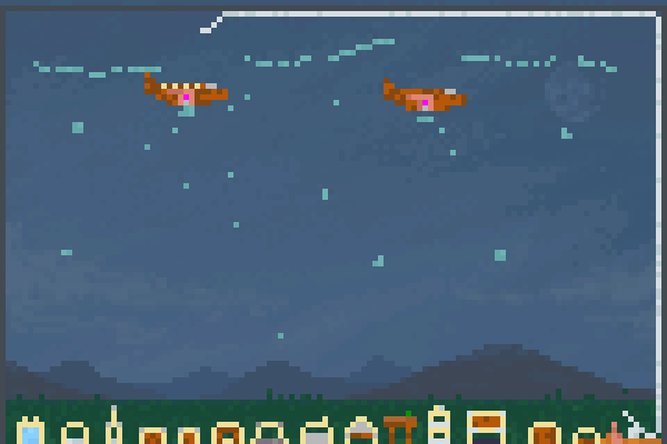 Bomber planes Pixel Art