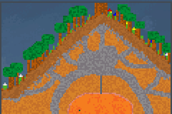 Mad Volcano Pixel Art