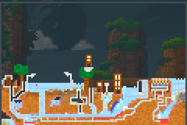 the flood city. Pixel Art