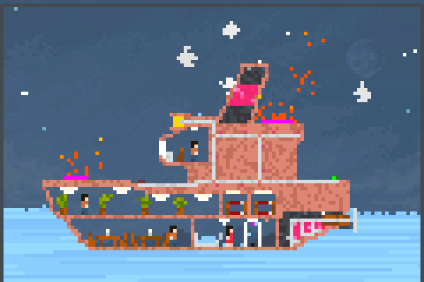 Schiff Pixel Art