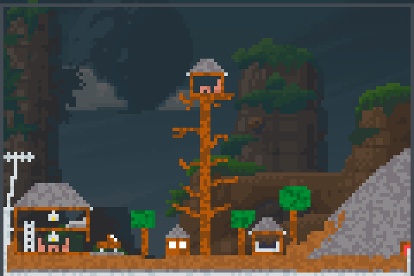 The Volcano Pixel Art