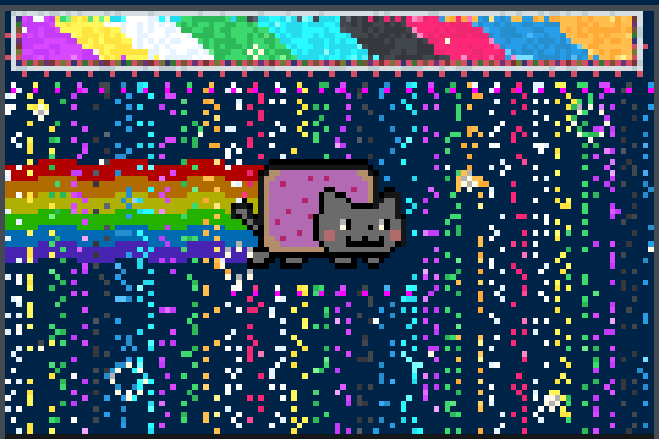 Nyan cat song Pixel Art