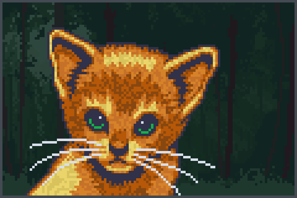 SAD KITTEN 3826 Pixel Art