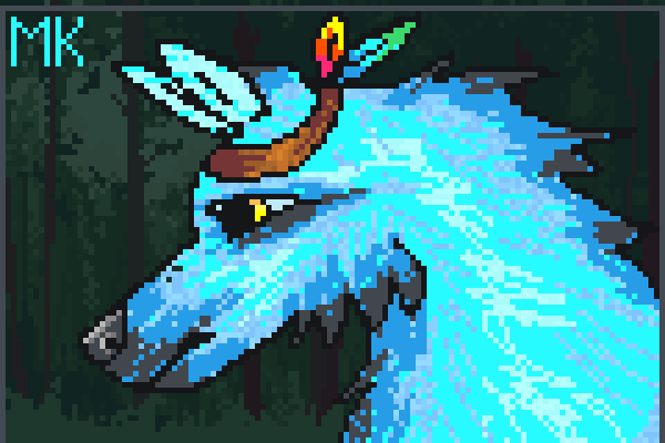 Indian Wolf Pixel Art