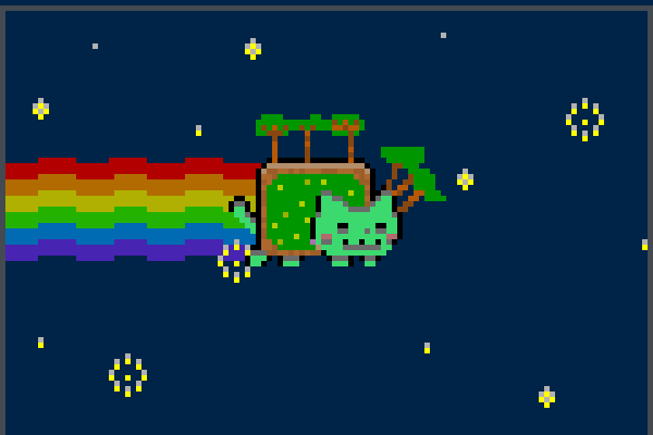 nyan plant Pixel Art