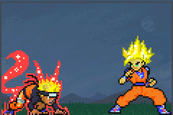  NARUTO VS GOKU Pixel Art