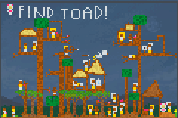 Finding Toad! Pixel Art