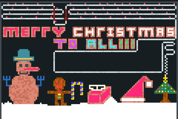 Christmas Piano Pixel Art