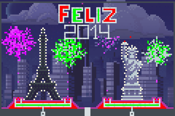 Feliz 2014 Pixel Art