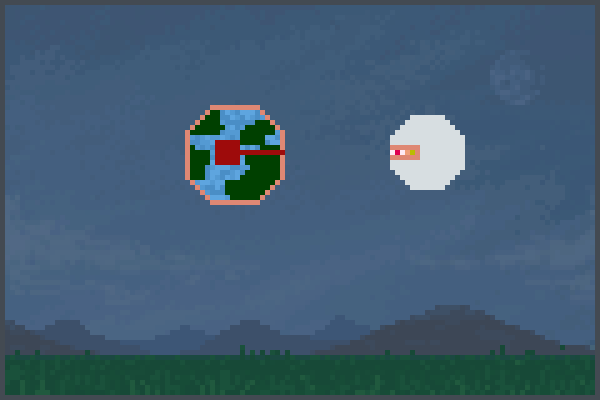 destroy planets Pixel Art