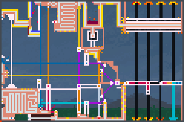 laser shower, Pixel Art