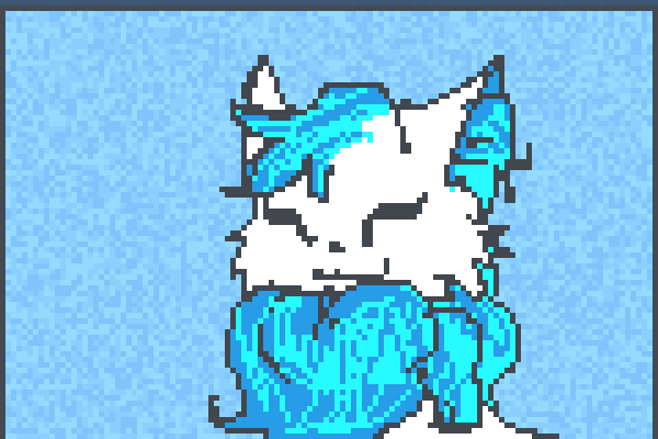 snowflake cat Pixel Art