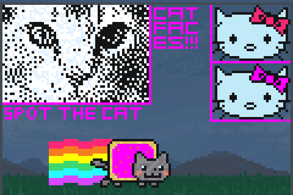 Cat Face Pixel Art