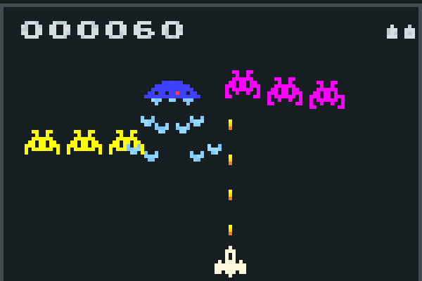 Galaga rdiant Pixel Art