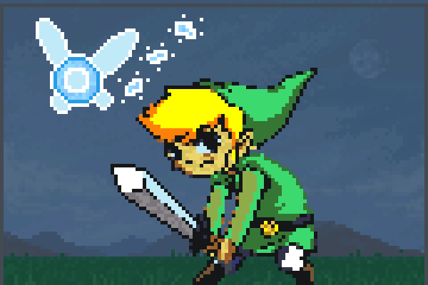 Link and Navi Pixel Art