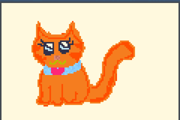 Orange kitten Pixel Art