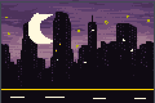 City lights Pixel Art