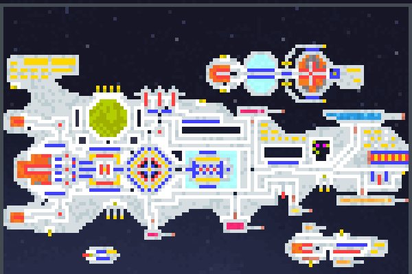  spAce ship Pixel Art