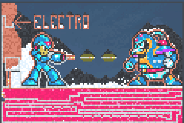 megaman animate Pixel Art