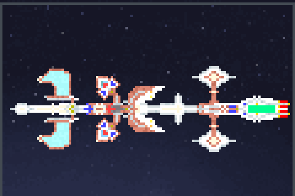 rainbow ship[6n Pixel Art