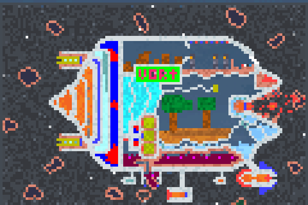 UnstoppableShip Pixel Art