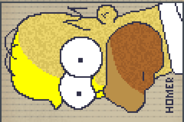 homer simpson i Pixel Art