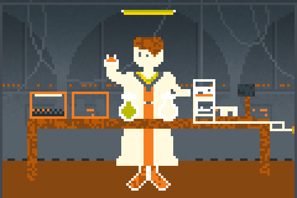 SuperScientist. Pixel Art