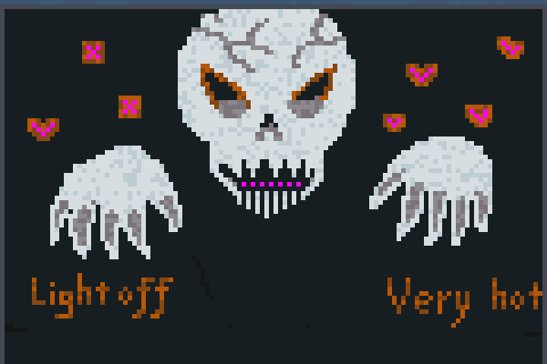 Lava skull!!!ll Pixel Art