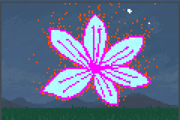 SnowFire Flower Pixel Art