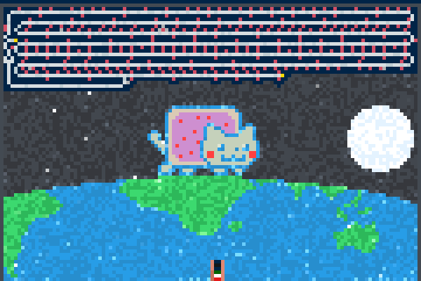 DESTROY NIANCAT Pixel Art