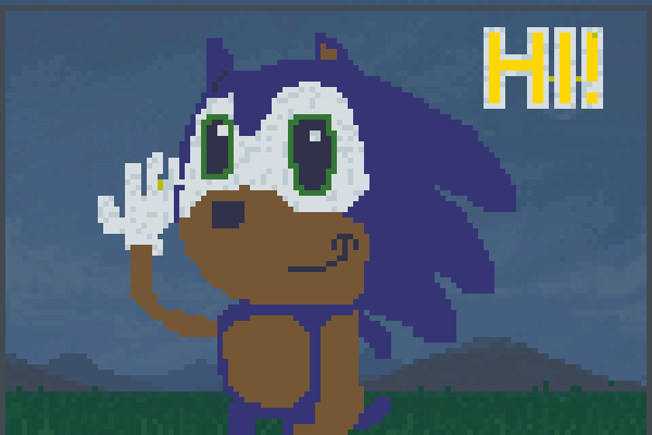 Sonic says Hi! Pixel Art