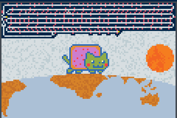 nyan cat song 2 Pixel Art