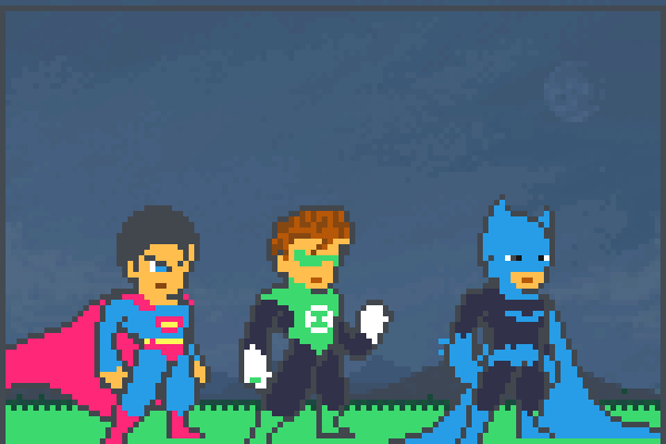 dc heroes sprit Pixel Art