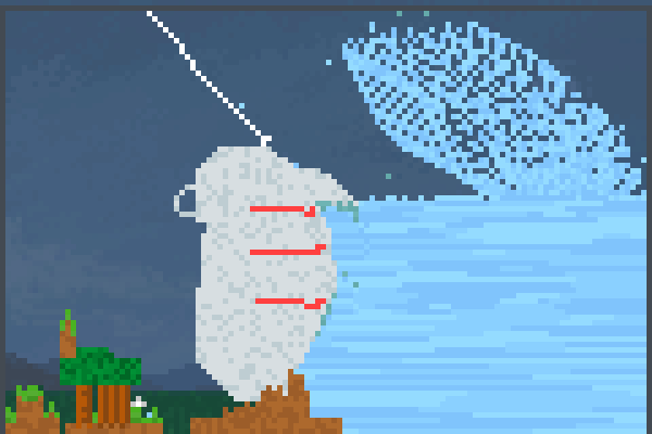 tsunami barrier Pixel Art