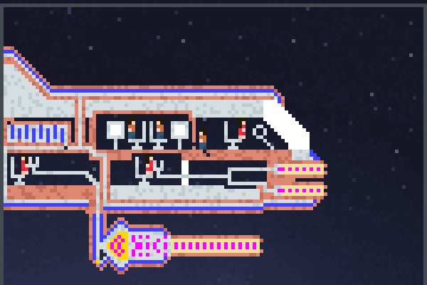 Ship in Space!! Pixel Art