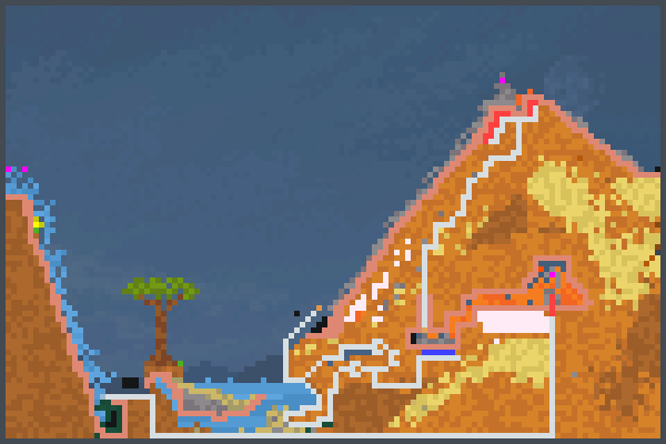 Cycle Volcano! Pixel Art