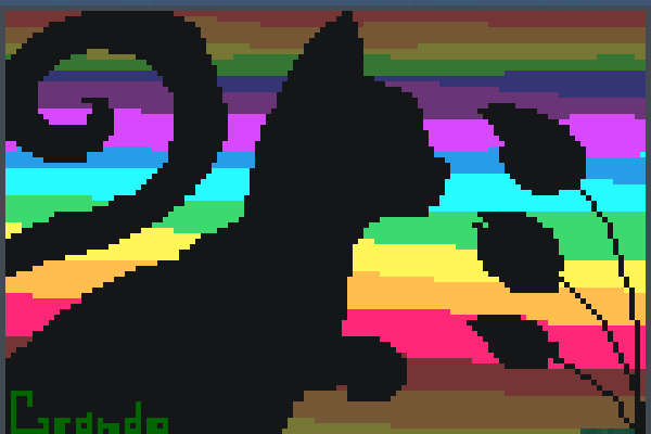 Cat!rainbow Pixel Art