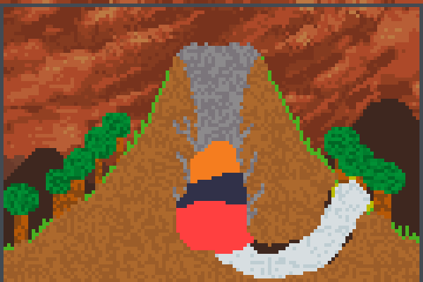 volcano haru Pixel Art