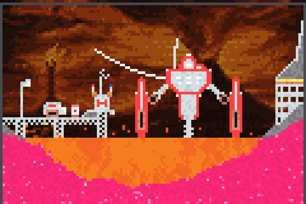 Lava Mines Pixel Art