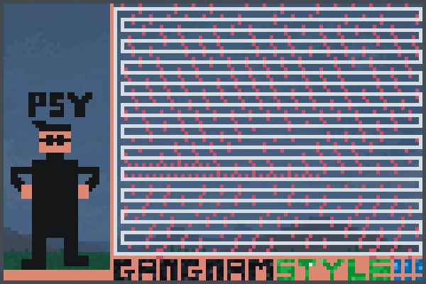 gangnam style x Pixel Art