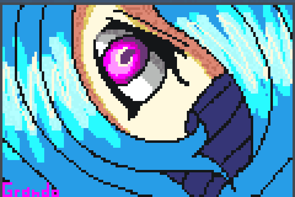 Wave Hair . Pixel Art