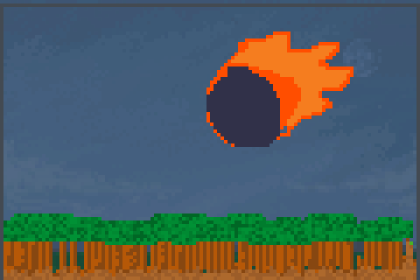 meteor crash Pixel Art