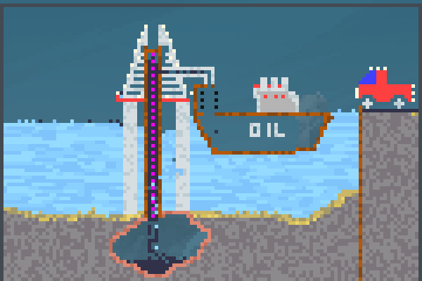 oil boat Pixel Art