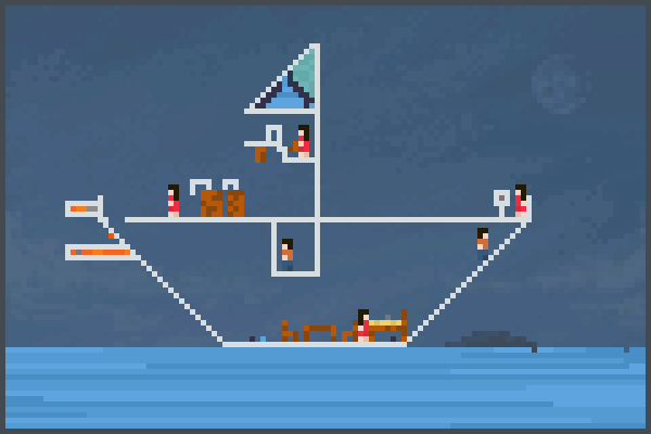 barco de pirats Pixel Art