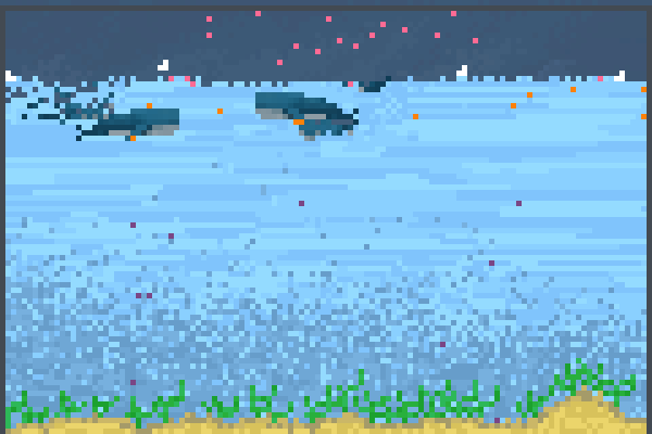 BABY WHALES!!!! Pixel Art