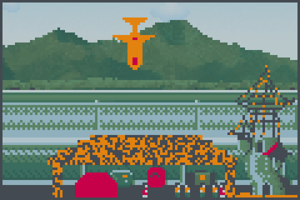 Plane Crash! Pixel Art