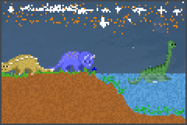 Poor dinos..... Pixel Art