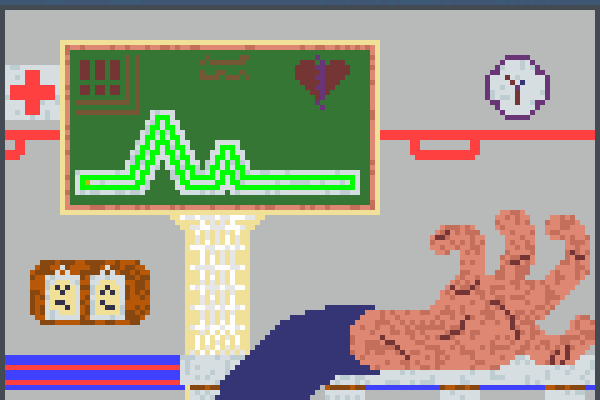 1Heart Monitor Pixel Art