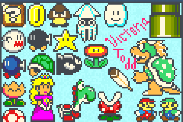 Mario Stuffs Pixel Art